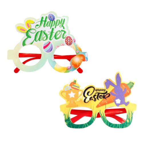 Marcos de gafas brillantes con temática de Pascua, accesorios de fiesta, adecuados para niños y adultos