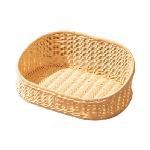 KQFCAZRE ペットベッド ポータブル機器 多目的円形犬小屋 子犬 夏 子猫用