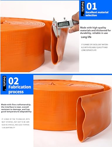 Tubo flessibile per pompa di scarico piatto in PVC agricolo per trasferimento dell'acqua, filtro per piscina, stagno drenante e irrigazione da giardino