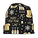 Happy New Year Multifunction Beanie Hat for Men Women Fashion Scarf Soft Stretch Skull Cap