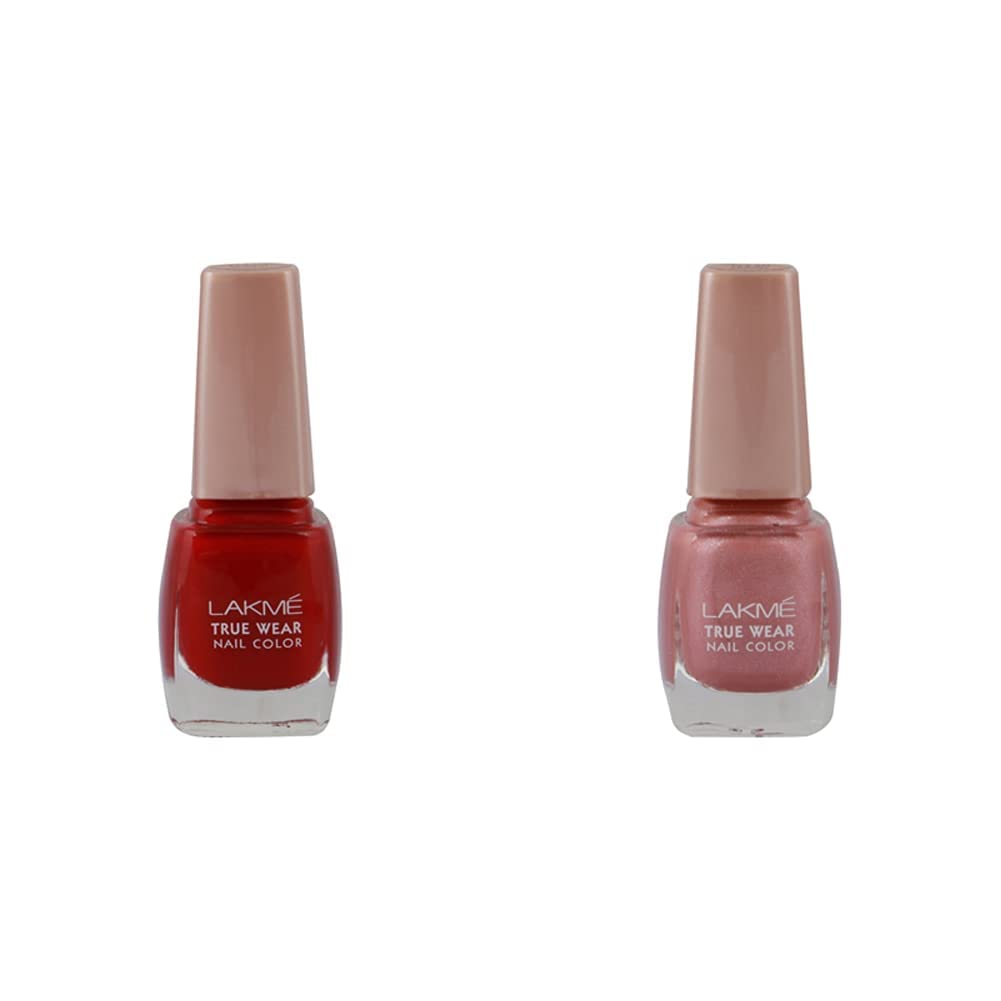 Lakmé True Wear Nail Color, Shade D415, 9 ml and Lakmé True Wear Nail Color, Pinks N238, 9ml