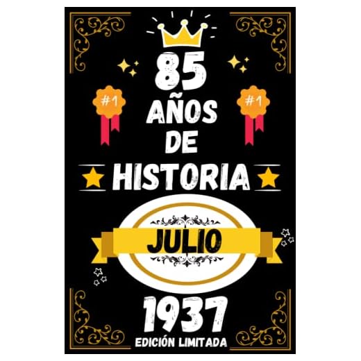 CUADERNO, 85 AÑOS DE HISTORIA JULIO 1937 EDICIÓN LIMITADA: Regalo de 85 cumpleaños para mujeres y hombres, ideas de 85 cumpleaños... un cumpleaños... ... regalo de 85 cumpleaños para él/ella.