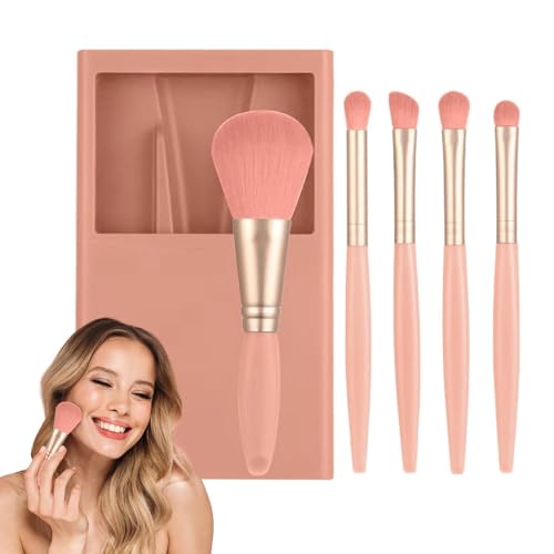 Image of Travel Size Makeup Brush Set Small Makeup Brush Set Ben Brushes for Travel Size with Case and Mirror | Complete Foundation, Powder, Co