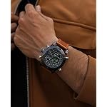 Sylvi-Analogue-Digital-Luxury-Black-Dial-Leather-Strap-Multi-Functional-Casual-Business-Calendar-Wrist-Watch-for-Men-and-Boys-Pack-of-1-SY3022