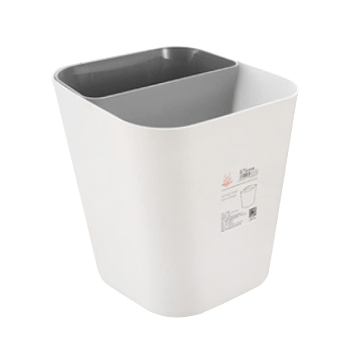 Panier en plastique double Cabilock gris pour tri des déchets