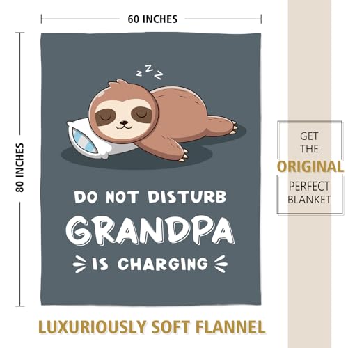Funny-Grandpa-Birthday-Gifts-Grandpa-is-Charging-Sloth-Blanket-60×80-Gifts-for-Grandpas-from-Grandkids-Grandpas-Present-for-Fathers-Day-Christmas-Soft-Throws-Blanket-for-Grandfather Funny Grandpa Birthday Gifts Grandpa is Charging Sloth Blanket 60×80 Gifts for Grandpas from Grandkids Grandpas Present for Fathers Day Christmas Soft Throws Blanket for Grandfather