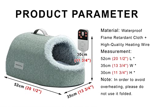 Cama calefactable para gatos y mascotas, 9 niveles ajustables miniatura 7