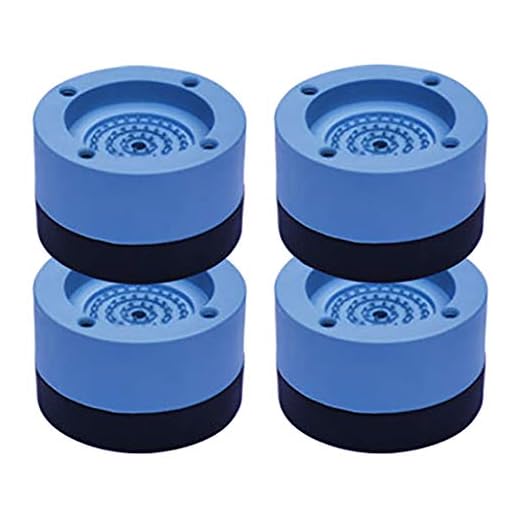 4 stycken tvättmaskin fotkuddar vibrationsdämpare tvättmaskin gummimatta tvättmaskin fötter dyna för tvättmaskin torktumlare antivibration gummimattor (blå)