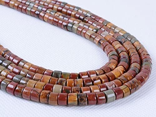 Perles heishi jaspe picasso 6mm naturelles pour remplacer les composants synthétiques