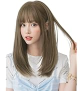 Amazon.co.jp: ORSUNCER ウィッグ ロング 茶髪 ブラウン ストレート 長