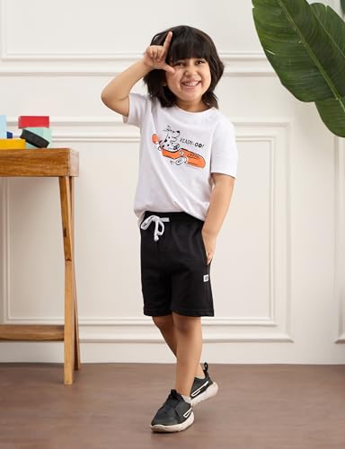 Image of Amazon Brand - Symbol Boys 100% Cotton Graphic Printed Half Sleeves T-Shirt | Age 2-6 Years