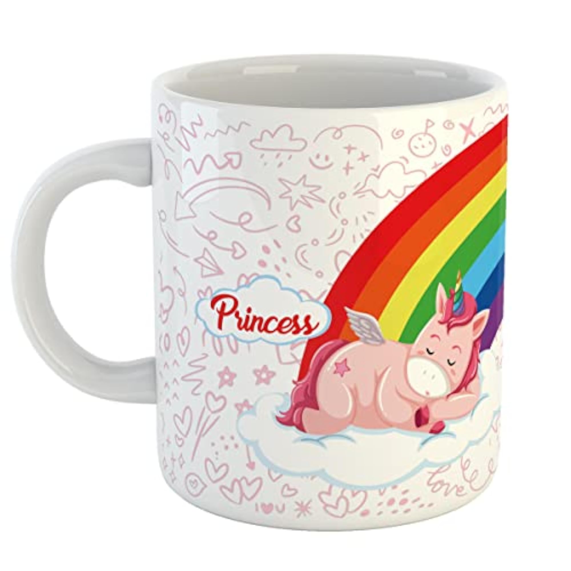 Rainbow & Unicorn Theme Coffee Mug, Happy Birthday Gift