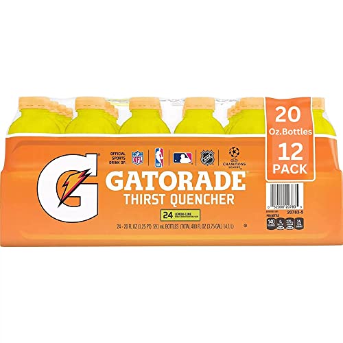 Gatorade Thirst Quencher Lemon Lime Sport Drink 20 fl Oz (12 Pack), Gatorade Lime Juice Energy Drink