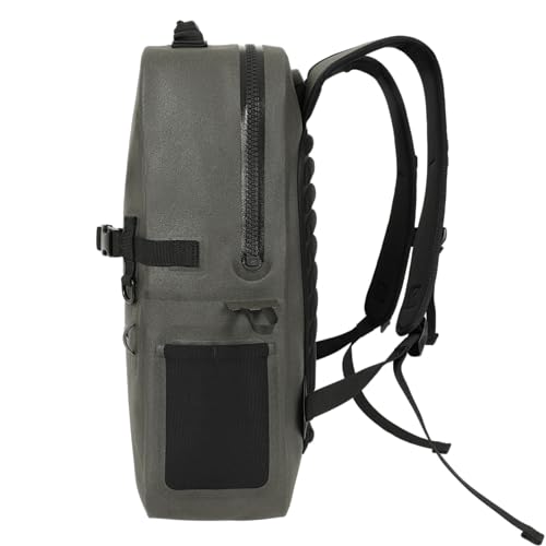 Image of Breakwater Supply Fogland Waterproof IP68 Submersible Backpack | Laptop Sleeve & Airtight Zippers for Work, Travel, Outdoors, Boating, Hiking, Floating Dry Bag, Unisex, TPU (Charcoal, 25L)