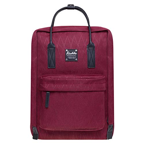Stylish Oxford Fabric Backpack Travel Rucksack lightweight Hiking Bag Satchel, 076maroon, One Size