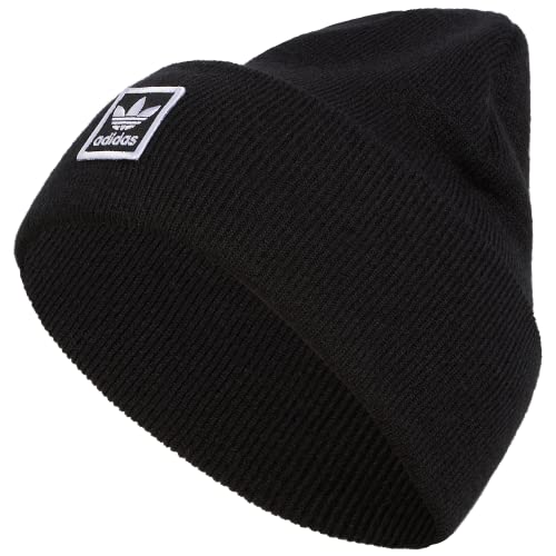 Image of adidas Originals Tall Utility Cuff Beanie, Black/White, One Size