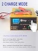 Etrogo 12V 24V Car Battery Charger Lead-acid Battery Charger Trickle Charger Intelligent Pulse Maintainer with LED Bar Screen with 3 Pin UK Plug #2