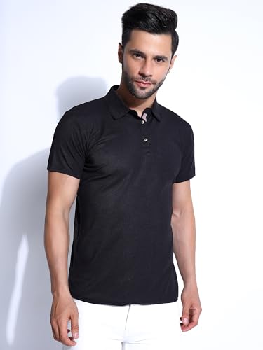 Image of Honky Tonky Men's Regular Fit Polo Neck Half Sleeve Printed Casual T-Shirt | Polo T-Shirt for Men