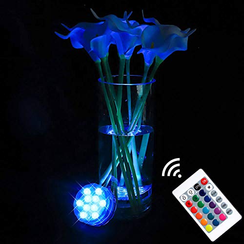Aquamiracle Submersible Led Lights With Remote Shower Lights Waterproof Battery Operated, Multi Color Changing Hot Tub Lights For Pool, Pond, Aquarium, Bath, Party, Vase Decoration (2-Pack) #TOP6