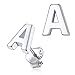 Produktbild Silvora 925 Silber Buchstaben Ohrstecker Initiale A Damen Ohrstecker Silber für Silberfarbe Name Ohrringe Damen/Mädchen