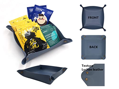 4 Pack Valet Tray Pu Leather Jewelry Tray For Women And Man Portable Catchall Travel Storage Dish Plate Key Tray For Entryway Desk Organizer For Phone, Keys, Glasses, Wallet, Earphone, Watch, Coin #TOP3