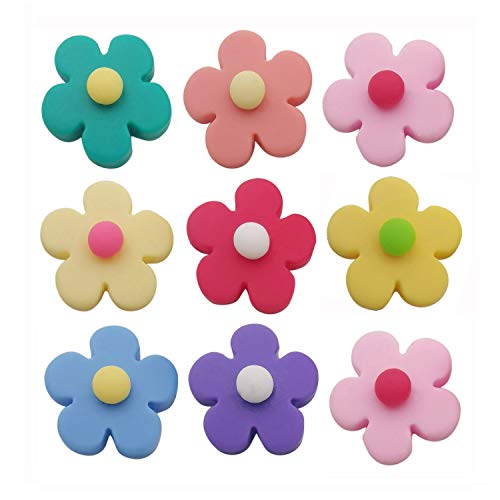 YoudiylaUK 100pcs Mixed Sun Flower Set Resin Slime Making Supplies for DIY Scrapbooking Crafts Assorted Shapes Flower DIY Craft Scrapbooking for Art Decoration WM340