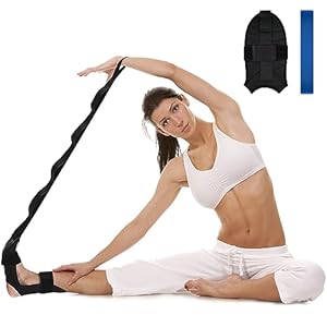 Peaken Yoga Stretching Strap,Flex Strap for Back Pain,Leg Stretcher Strap with 7 loops,Fascia Stretcher for Physical Therapy,Pilates,Dance & Gymnastics