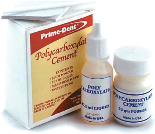 Prime Dental 010-036 Polycarboxylate Luting Cement Kit Powder & Liquid