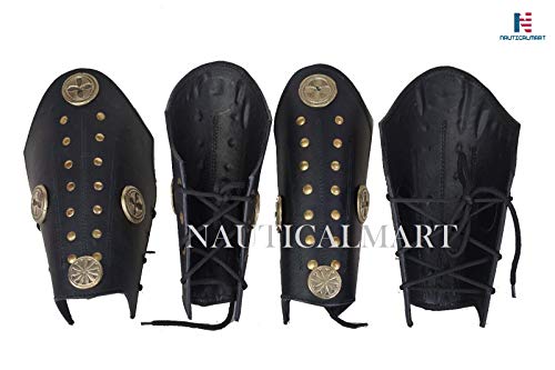Collectibles Medieval Viking Leather Hand Guard And Leg Guard For Armor