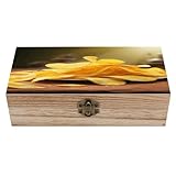 WAFICAC Caja de madera para guardar papas fritas, duradera y resistente, ideal para guardar recuerdos, recetas, recibos y joyas.