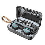 Hicasa Auriculares Inalámbricos Bluetooth con Control Táctil, Auriculares Intraurales con Pantalla de Carga LED y Calidad de Sonido HD, Resistente...