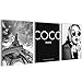 Produktbild Novart Wandbilder Set Coco - KOMPLETT AUFHÄNGFERTIG - Wohnzimmer Mädchen Teenager Deko - 3 Moderne Bilder Fashion - N016335c