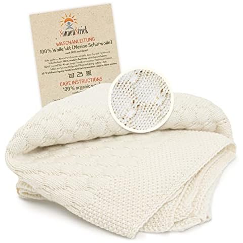 Sonnenstrick Babydecke-Merinowolle - Kuscheldecke, Schmusedecke und Schlafdecke Cover