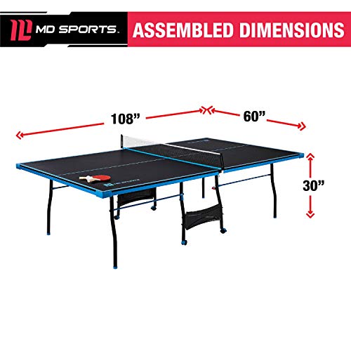 Image of MD Sports Table Tennis Tables Multiple Styles Ping Pong Tables, Foldable for Easy Storage with Nets Included, Perfect for Family Game Rooms | Multiple Styles, Easy Storage, Nets Included, Family Game Rooms