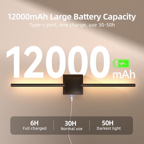 torchlet battery operated wall sconce with remote control dimmable wall sconces set of two with diy independently rotatable lamp 3000k-6000k led wall lights for living room bedroom 283in 2 pack