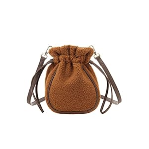 [ アフタヌーンティー リビング ] AfternoonTea LIVING ショルダーバッグ HD54 フェイクムートン巾着ショルダーバッグ ブラウン" 