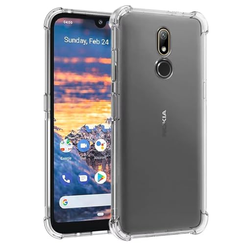 Sidande Funda Protectora para Nokia 4.2 Case, TA-1184 Transparente Flexible TPU Depara LGada y Protectora Funda para Nokia 4.2 Cristal