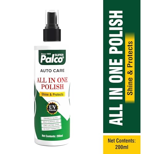 Image of PALCO All in One Polish 200ml | Car Interior & Bike Polish Spray | Dashboard, Leather, Plastic, Vinyl & Surface Cleaner | UV Protection