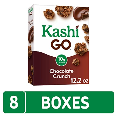 Kashi Go Cold Breakfast Cereal, Fiber Cereal, Vegan Protein, Chocolate Crunch (8 Boxes) #TOP1
