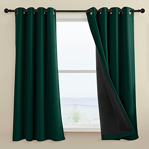 Rutterllow 100% Blackout Curtains for Bedroom and Living Room 2 Panels