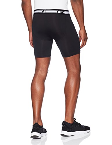Starter Men's 6" Athletic Light-Compression Short, Amazon Exclusive, Black, Large