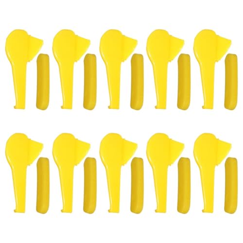FACAIIO Lot de 10 inserts en plastique pour démonte-pneu pour machine - Protections de jante en nylon pour outils de tête de canard - Jaune