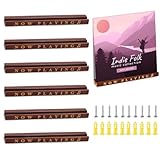 YPJXBEST Now Playing Vinyl Record Shelf Wall Mount, 12 Inch Solid Wood Vinyl Holder for Album Record Storage & Display, Record Floating Shelves for Vintage Home Decor (6 Pack)