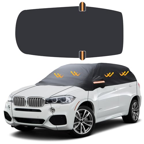 Ninonly 210D Universal Car Front Windshield Sun Visor SUV Truck Foldable Sun Visor Thermal Insulation Cover (SUV Up to 4.5-5.5 M)