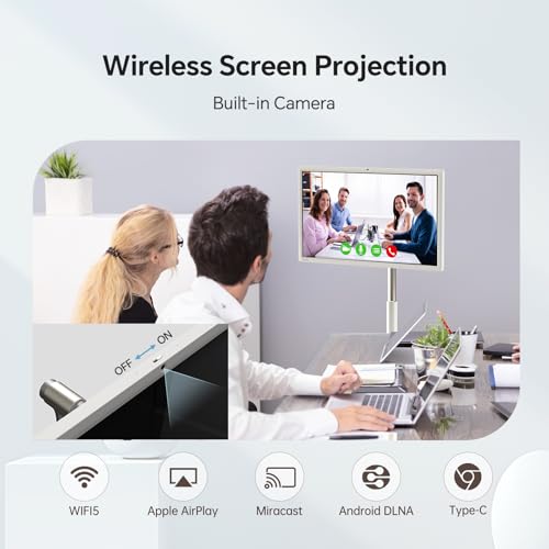 Image of KTC 27 inch MEGAPAD 1080p Portable TV Touchscreen Monitor, EDLA-Certified Android 14 8G RAM +128G Storage Octa-core CPU Qualcomm Remote Control 9500mAh Battery Full Swivel Rotation Camera