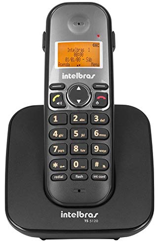 Telefone sem fio TS 5120 + 2 Ramal TS 5121 Viva Voz DECT 6.0 Preto + 3 Headset Fone HC 10 Intelbras