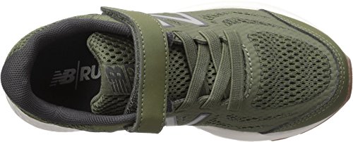 Image of New Balance Kid's 519 V1 Alternative Closure Running Shoe, Dark Covert Green /Phantom, 1.5 W US Little Kid (4-8 Years)