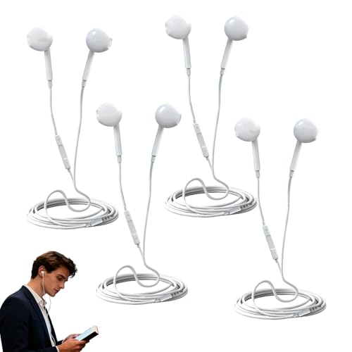 4 Pack Auriculares Con Cable Con Micrófono Y Control De Volumen, Compatibles Con Teléfonos Móviles, Tabletas, PC, MP3 Y Otros Dispositivos De Audio De 3,5 Mm, Auriculares Con Cable Y Microfono