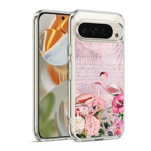 Head Case Designs Officially Licensed LebensArt Flamingo Paradise Birds and Floral Gel Case [Military Grade Protection] Compatible with Google Pixel 9 / Pixel 9 Pro and Compatible with MagSafe