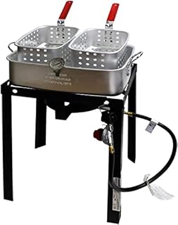 Dual 2 Basket Deep Fryer-Propane Cooker-Fry Fish/Chicken Outdoor 18 QT. Oil